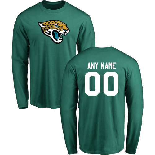 Men Jacksonville Jaguars Design-Your-Own Long Sleeve Custom NFL T-Shirt->->Sports Accessory